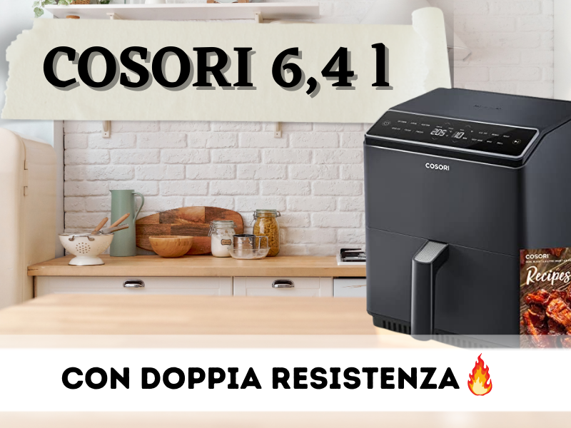 COSORI Friggitrice ad Aria, Air Fryer 6,4L (1,8Kg), Forno